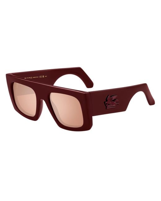 Etro Black Screen Lhf/2S Sunglasses Plastic Squared Mirrored Flash
