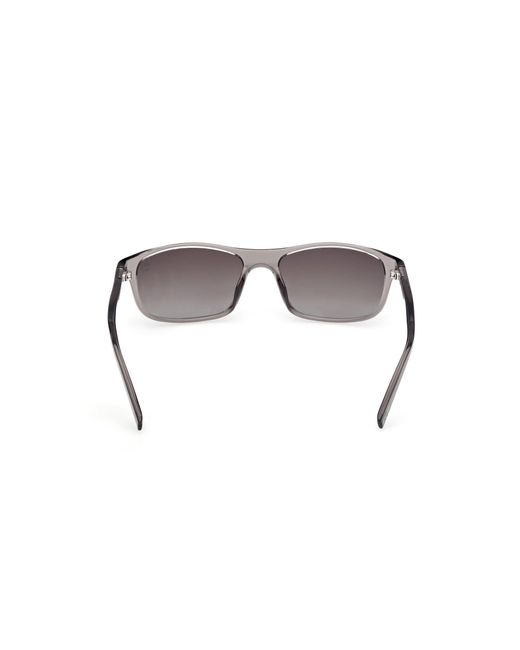 Timberland Black Tb00057-H 20D Sunglasses Injected Smoke Squared Polarized for men