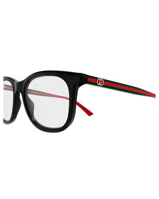 Gucci Black Gg1864O 001 Optical Frames Acetate Transparent Squared