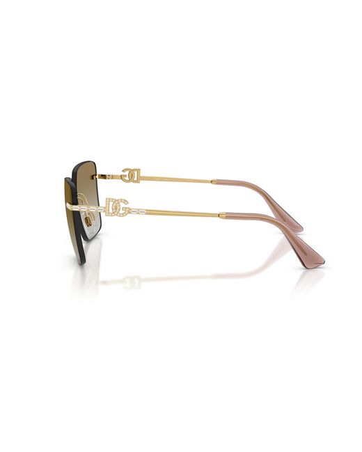Dolce & Gabbana Black Dg2332B 02/6E Sunglasses Metal Squared Normal