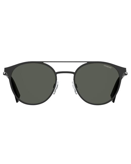 Polaroid Black Pld 2052/S 807/M9 Sunglasses Metal Round Polarized