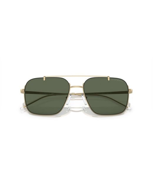 Emporio Armani Black Ea2150 301371 Sunglasses Metal Squared Normal for men