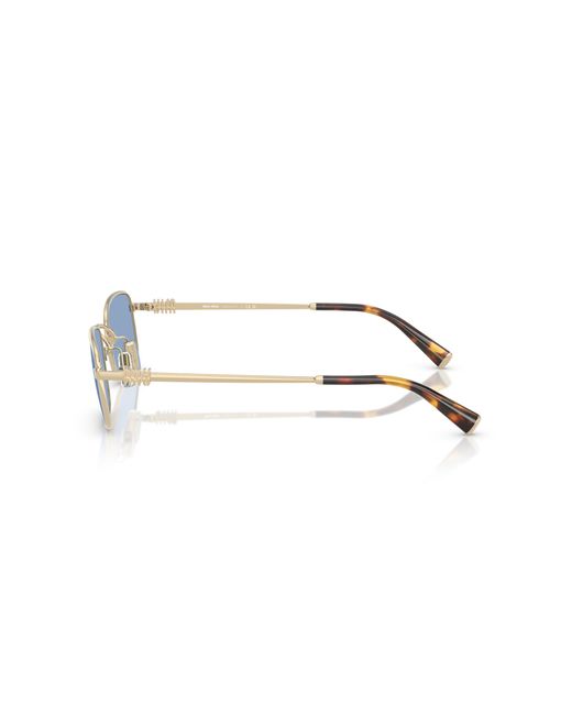 Miu Miu Black Mu A53S Zvn60O Sunglasses Metal Squared Normal