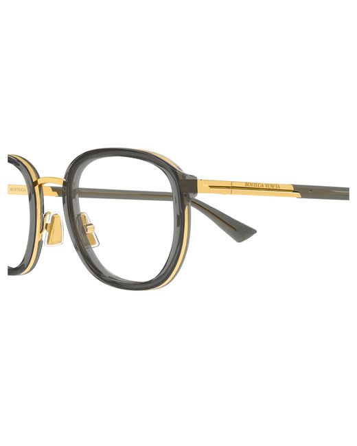 Bottega Veneta Black Bv1376O 004 Optical Frames Acetate Transparent Round for men