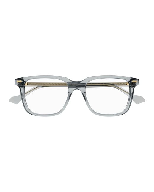 Gucci Black Gg0737O 010 Optical Frames Acetate Transparent Squared for men