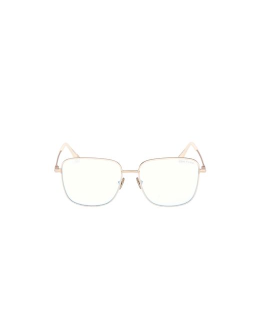 Tom Ford Black Ft6136-B 025 Optical Frames Metal Squared Normal