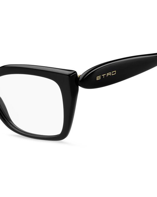 Etro Black 0087 807 Optical Frames Acetate Squared Normal