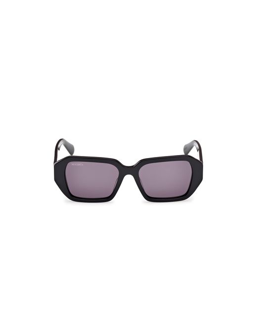 MAX&Co. Black Mo0126 01A Sunglasses Acetate Smoke Geometric Normal