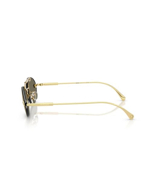 Versace Black Ve2295 K00303 Sunglasses Metal Round Normal