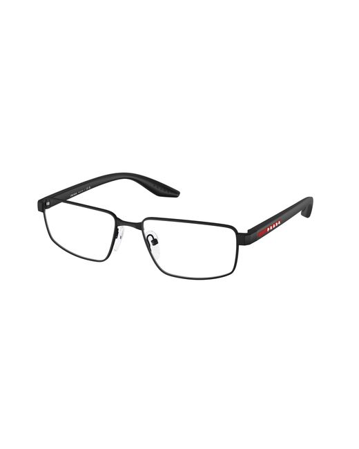 Prada Linea Rossa Black Ps 52Rv Dg01O1 Optical Frames Metal Squared Normal for men