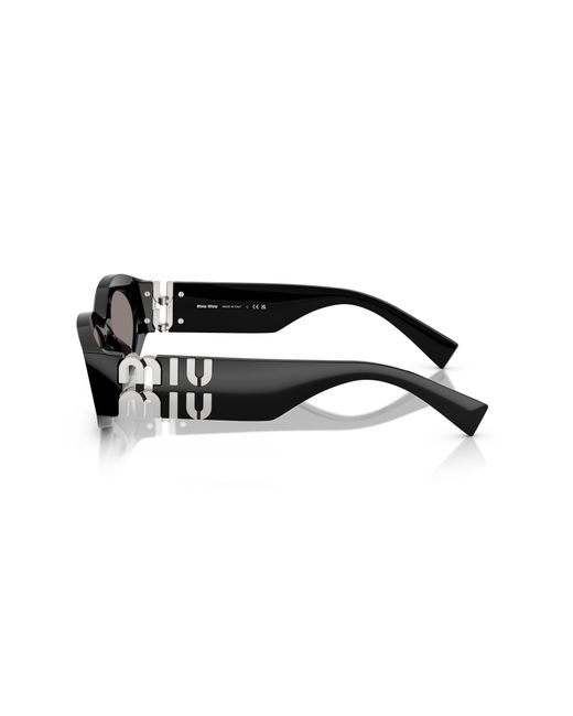 Miu Miu Black Mu 11Ws 0Mu 11Ws 16K80Q Sunglasses Acetate Round Normal