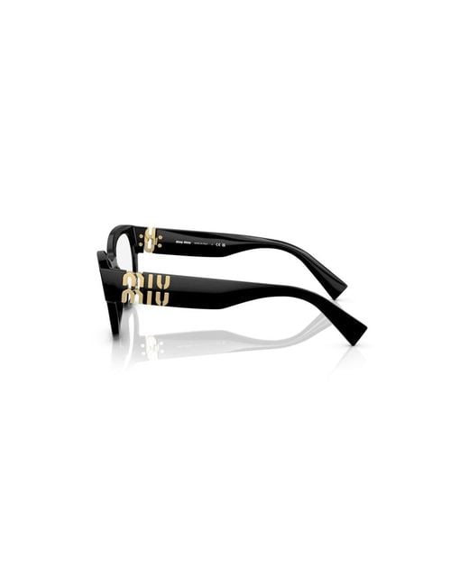 Miu Miu Black Mu 01Vv 1Ab1O1 Optical Frames Acetate Transparent Pantos Normal