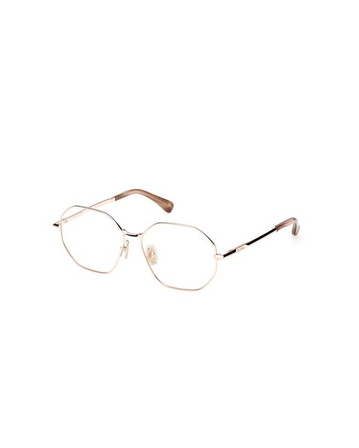 Max Mara Black Mm5207 033 Optical Frames Metal Geometric Normal