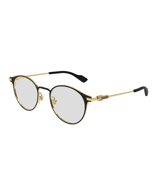 Gucci Black Gg1739Ok 001 Optical Frames Titanium Transparent Round