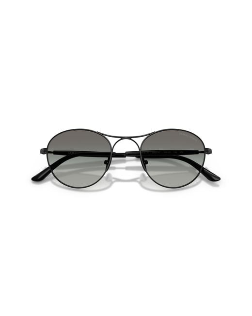 Giorgio Armani Black Ar6177 300111 Sunglasses Steel Round Normal Shaded for men