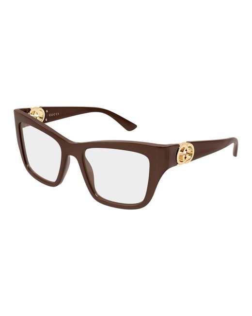 Gucci Black Gg2124O 004 Optical Frames Injected Transparent Cat Eye