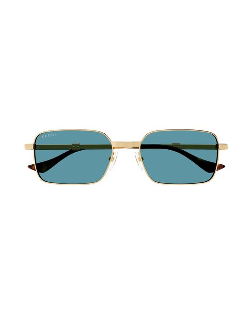 Gucci Black Gg1495S 003 Sunglasses Metal Squared for men
