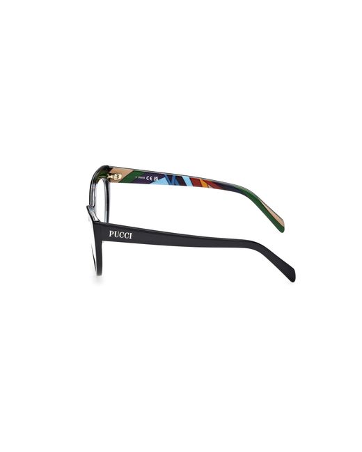 Emilio Pucci Black Ep5215 001 Optical Frames Acetate Cat Eye Normal
