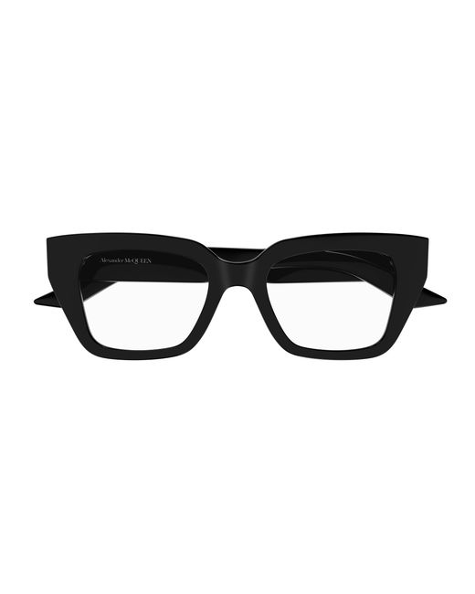 McQueen Black Am0453O 001 Optical Frames Acetate Transparent Cat Eye