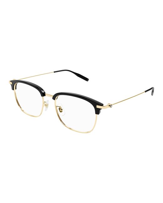 Montblanc Black Mb0316Oa 002 Optical Frames Acetate Transparent Squared for men
