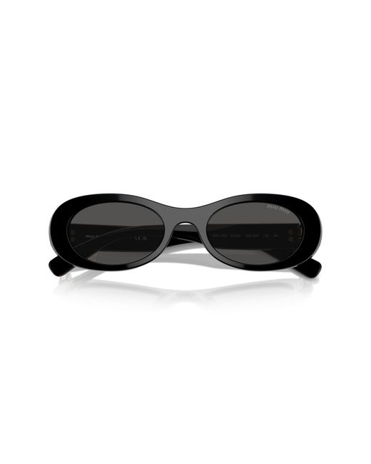 Miu Miu Black Mu 06Zs 1Ab5S0 Sunglasses Acetate Round Normal