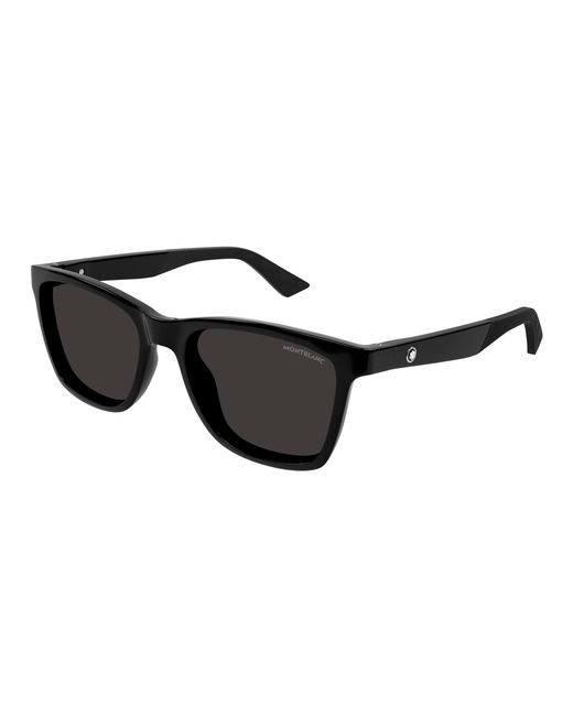 Montblanc Black Mb0399S 001 Sunglasses Injected Squared for men