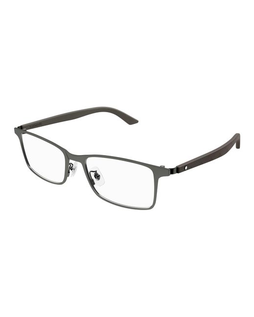 Montblanc Black Mb0361O 003 Optical Frames Metal Transparent Squared for men