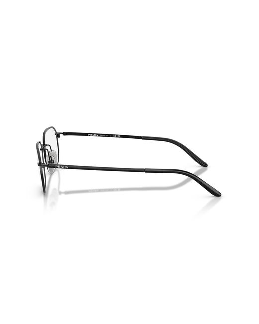 Prada Black Pr D51V 1Ab1O1 Optical Frames Metal Transparent Geometric Normal for men