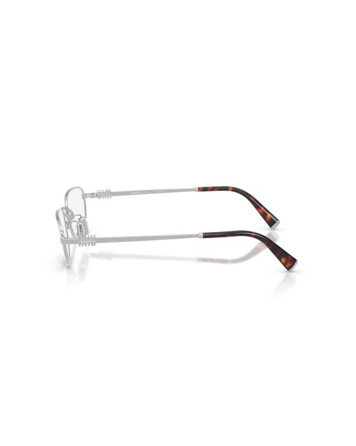 Miu Miu Black Mu 52Zv 1Bc1O1 Optical Frames Metal Transparent Geometric Normal