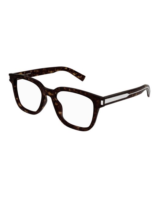 Saint Laurent Black Sl 711 Opt 002 Optical Frames Acetate Transparent Squared for men