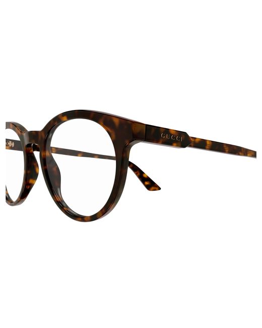 Gucci Black Gg1822O 002 Optical Frames Acetate Transparent Round for men