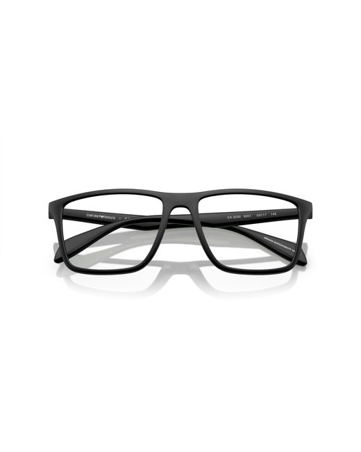 Emporio Armani Black Ea3230 5001 Optical Frames Injected Transparent Pillow Normal for men