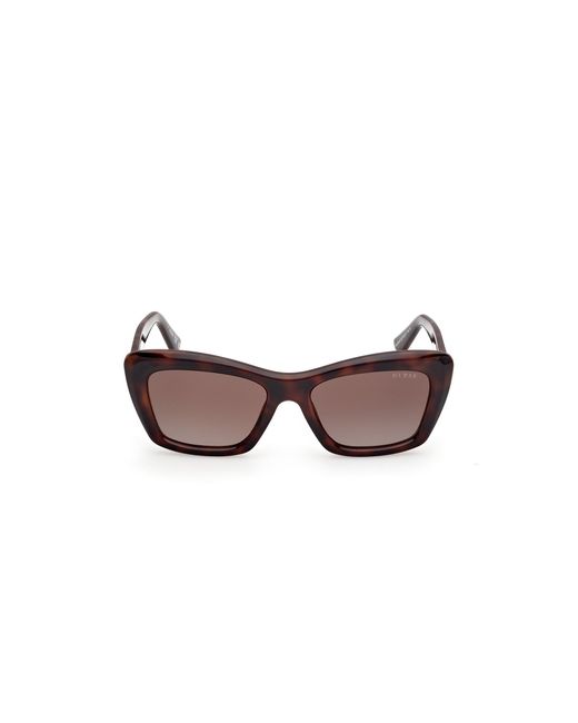 Guess Black Gu00195 52F Sunglasses Injected Marrone Squared Normal
