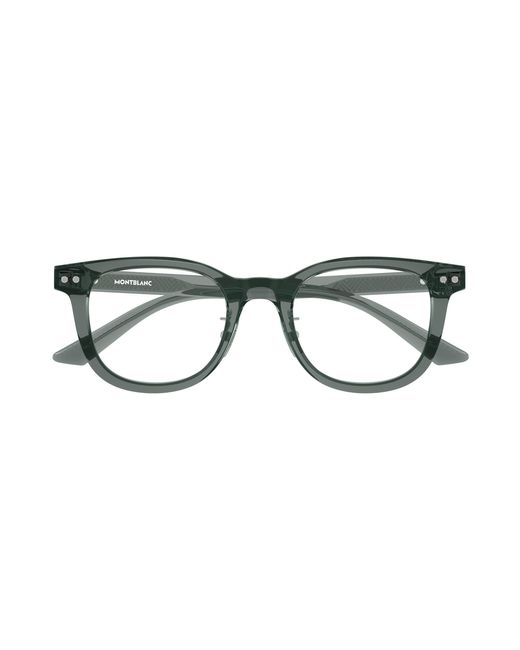 Montblanc Black Mb0450Oj 008 Optical Frames Acetate Transparent Round for men