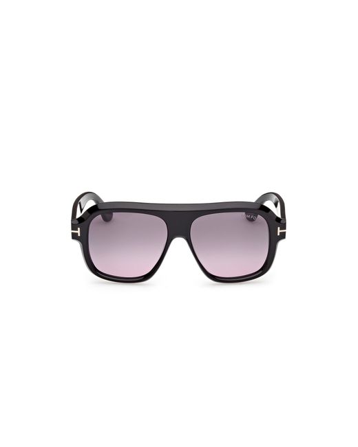 Tom Ford Black Ft1324 Rhonda-02 01B Sunglasses Acetate Smoke Pilot Normal