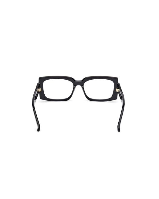 Max Mara Black Mm5189 098 Optical Frames Acetate Squared Normal