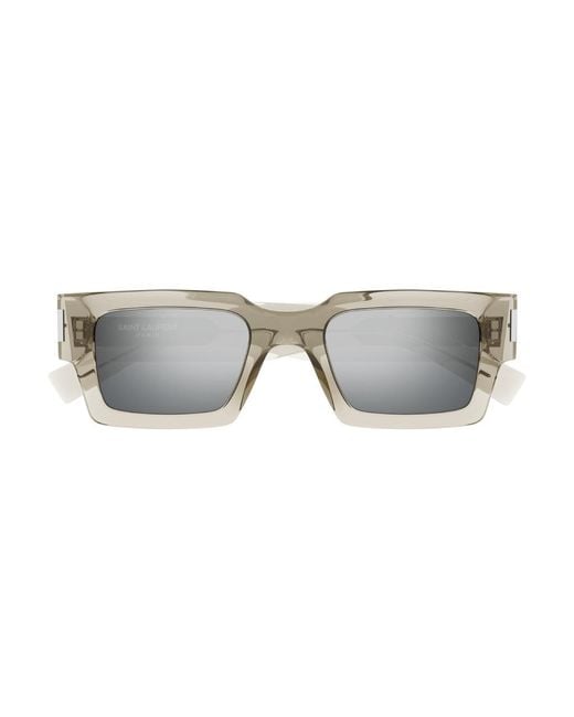 Saint Laurent Black Sl 572 003 Sunglasses Acetate Squared Mirror