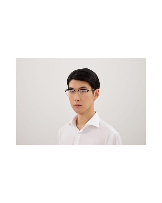 Montblanc Black Mb0493Oj 003 Optical Frames Metal Transparent Squared for men