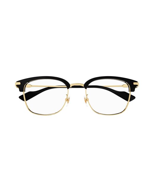 Gucci Black Gg1606Ok 002 Optical Frames Titanium Transparent Round for men