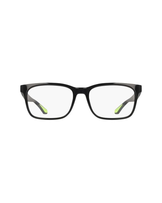 Nike Black 7415 007 Optical Frames Bio-Injected Squared Normal for men