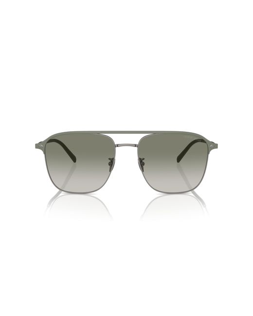 Giorgio Armani Black Ar6154 33768E Sunglasses Steel Squared Normal Shaded for men