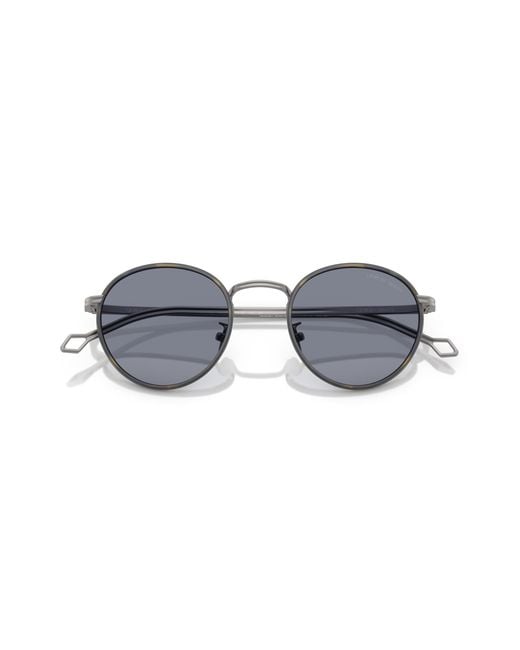 Giorgio Armani Black Ar6163J 300319 Sunglasses Metal Round Normal for men