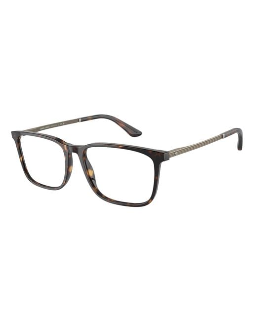 Giorgio Armani Black Ar7249 5026 Optical Frames Acetate Transparent Squared Normal for men