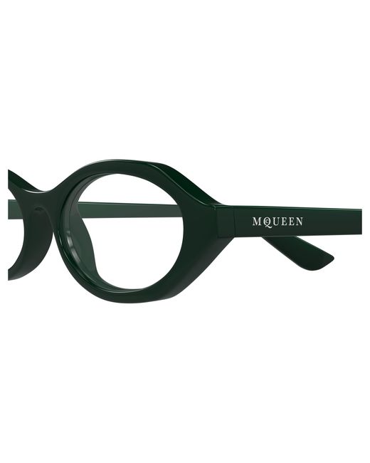 McQueen Black Am0559O 004 Optical Frames Acetate Transparent Round