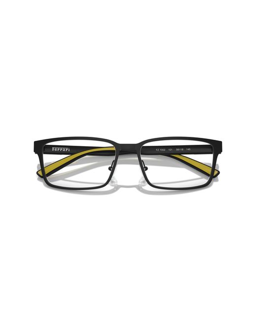 FERRARI SCUDERIA Black Fz7002 101 Optical Frames Metal Squared Normal for men