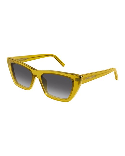 Saint Laurent Black Sl 276 Mica 062 Sunglasses Acetate Smoke Cat Eye