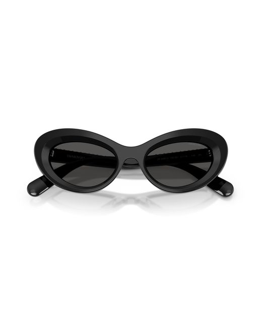 Swarovski Black Sk6061U 100187 Sunglasses Acetate Cat Eye Normal