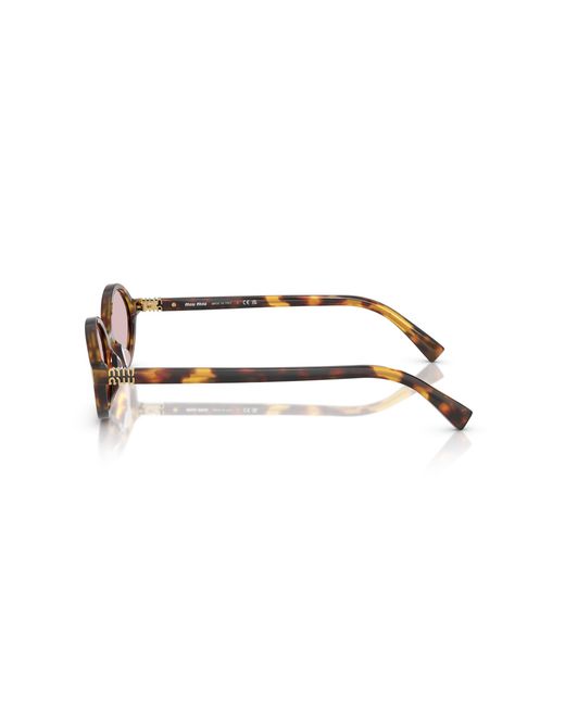 Miu Miu Black Mu 04Zs 14L4I0 Sunglasses Acetate Round Normal