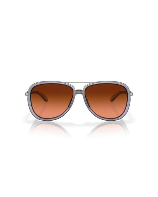 Oakley Black Oo4129 Split Time 412926 Sunglasses Metal Round Normal Shaded