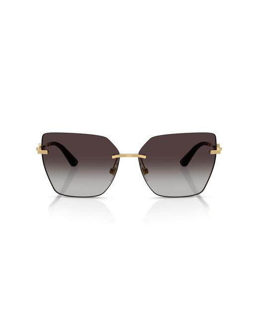 Dolce & Gabbana Black Dg2321 02/8G Sunglasses Metal Cat Eye Normal Shaded